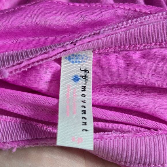 Free People Movement Sensational Open Back Top Size Small Pink - Picture 4 of 4